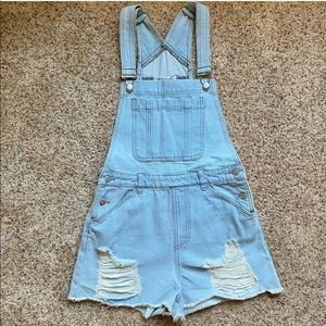 Short Denim Overalls
